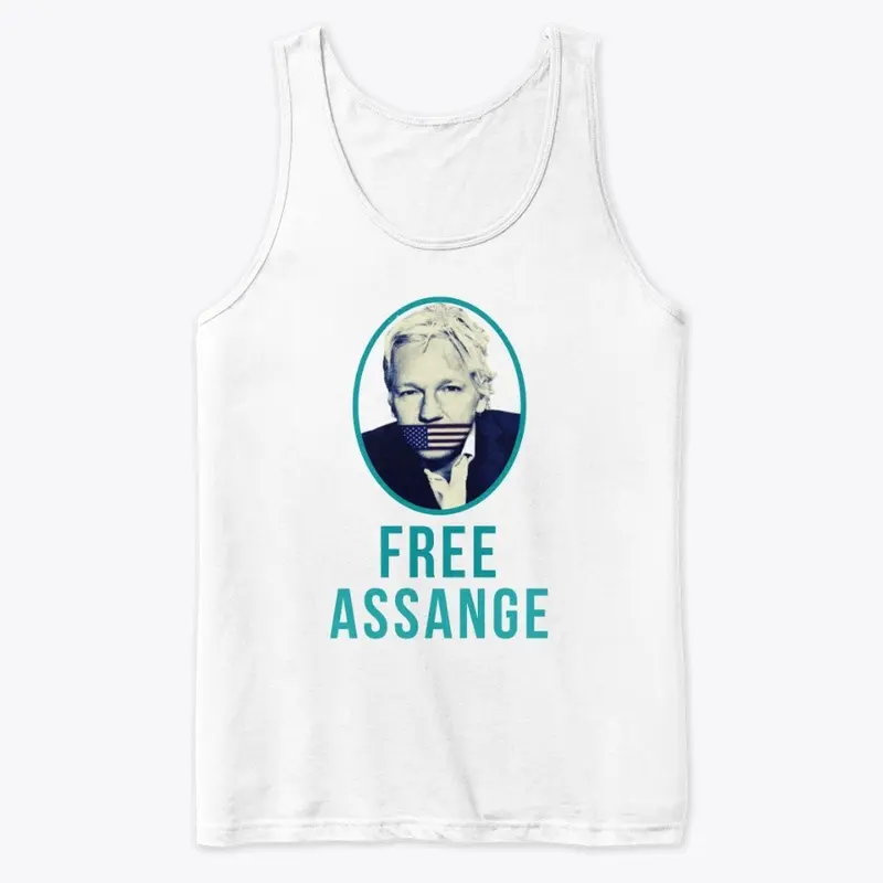 free-assange tee and accessories 